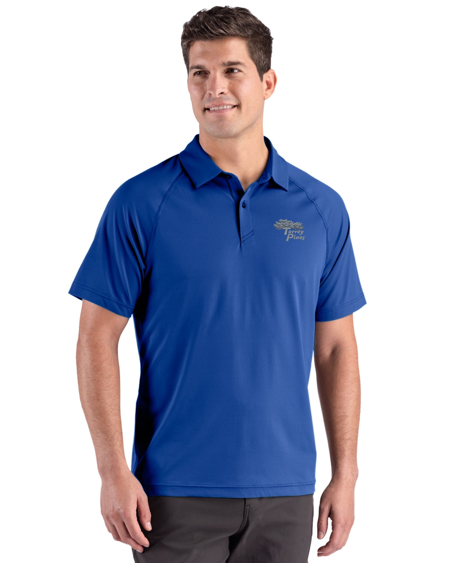 Torrey Pines Cutter & Buck Prospect Recycled Featherlight Stretch Mens Sport Polo
