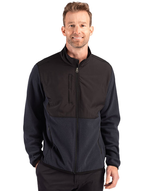 Cutter & Buck Hunts Point Recycled Fleece Mens Hybrid Full Zip Jacket