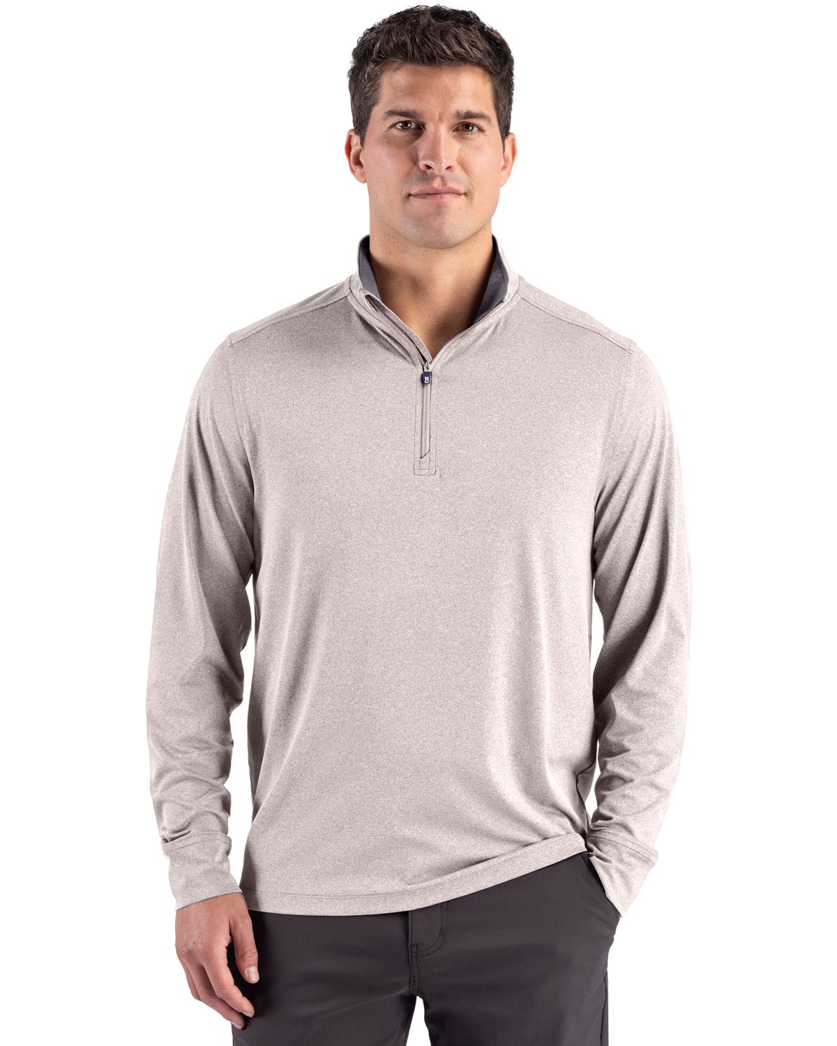 Cutter & Buck Forge Recycled Four-Way Stretch Mens Big & Tall Quarter Zip Pullover