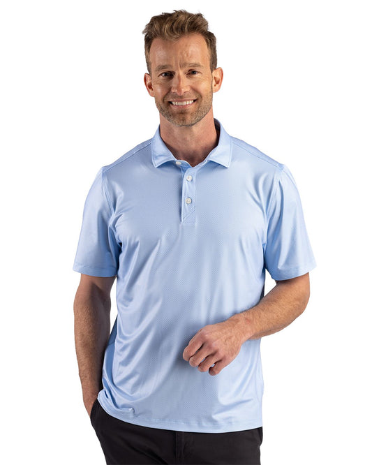 Cutter & Buck Pike Recycled Lattice Print Mens Polo