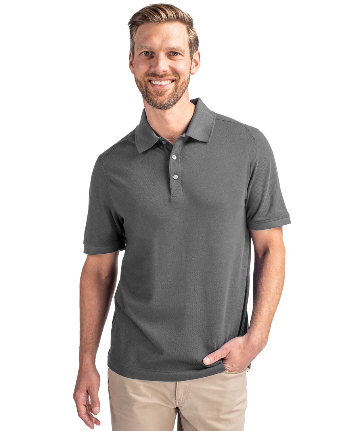 Cutter & Buck Advantage Epic Confidence Recycled Tri-Blend Pique Mens Big & Tall Polo