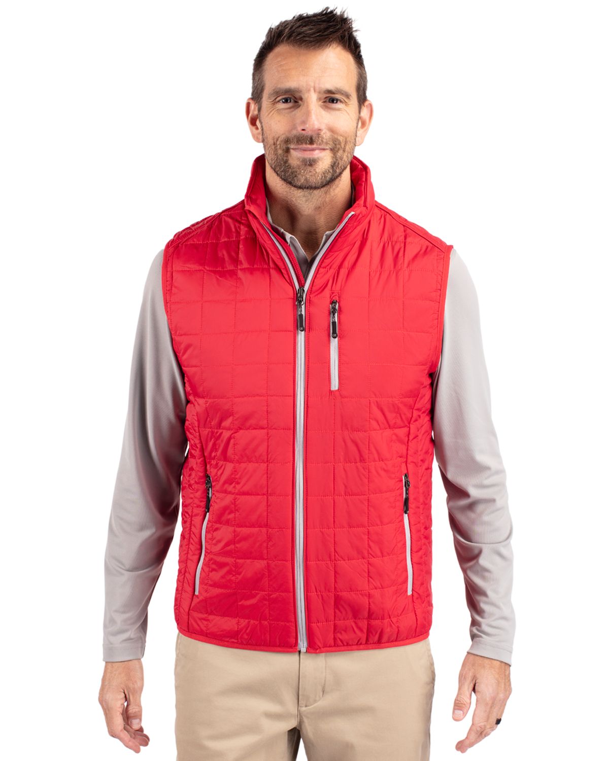 Cutter & Buck Rainier Recycled Insulated Puffer Mens Full Zip Vest