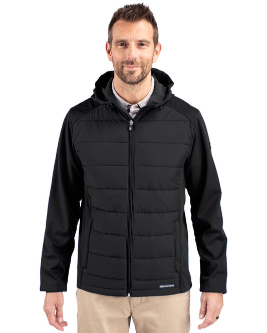 Cutter & Buck Evoke RecycledHoneycombFleeceMensBig & Tall Hybrid Full Zip Jacket