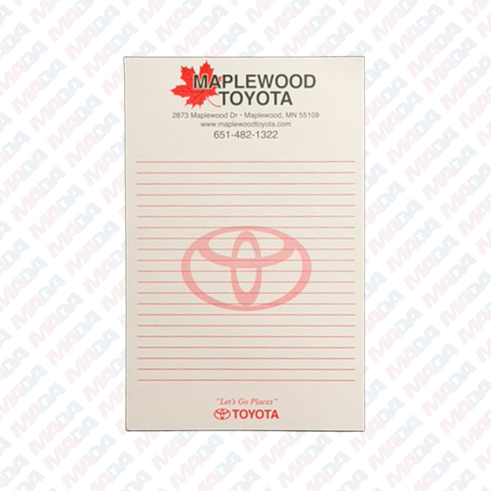 Maplewood Toyota 8.5 X 5.5 Note Pads (80 pack)