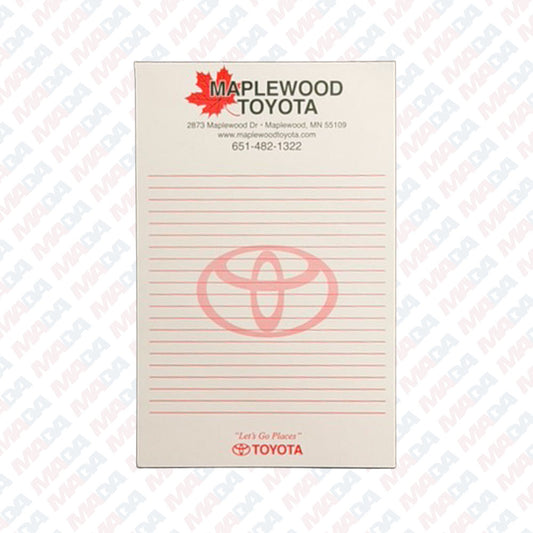 Maplewood Toyota 8.5 X 5.5 Note Pads (80 pack)