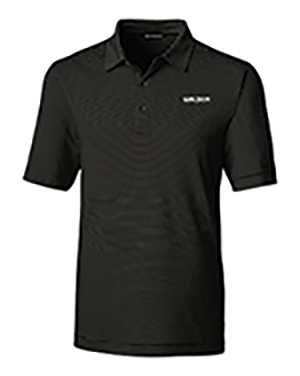 Walser Mens Black Pencil Stripe Golf Shirt