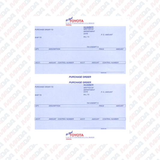 Purchase Order - St. Cloud Toyota (1 pack)