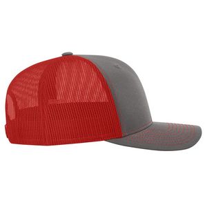 Charcoal Gray/Red Blank Side View
