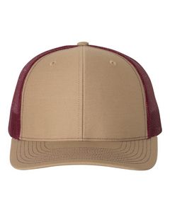 Khaki Beige/Burgundy Red