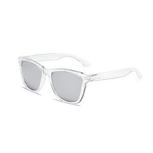 Transparent framed gray lens