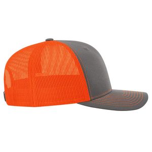 Charcoal Gray/Neon Orange Blank Side View