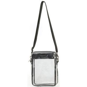 Clear Transparent PVC Crossbody Stadium Bag (8.7"x6.3"x2.4")