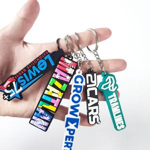 3" Custom 2D PVC Keychain