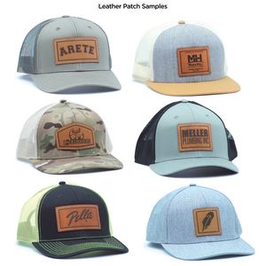 Richardson 112PFP Printed Five Panel Structured Trucker Hat with Leather Patch