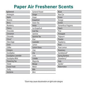 Custom Shape Paper Air Fresheners