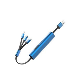 3-in-1 Fast Charging Cable USB Multi Port Charger TPE Metal Shell