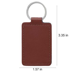Leather Rectangle Keychain