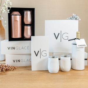 Vinglacé® Wine Bottle Insulator & 2 Glass Gift Set