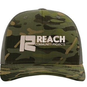 Richardson 112PT 6-Panel Printed Tactical Snapback Trucker Hat w/ Leatherette Patches or Embroidery