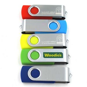 16 GB Swivel USB Flash Drive w/ Metal Swivel Cover