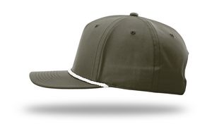Dark Olive Green/White Blank Side View