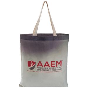 6 Oz. Natural Sublimated Convention Poly Canvas Tote Bag (15" x 16")