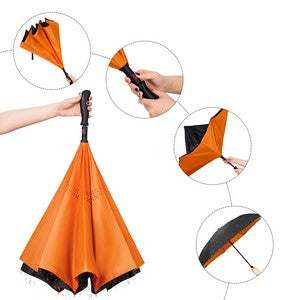 48" Arc Auto-Open Two-Tone Reverse Umbrella