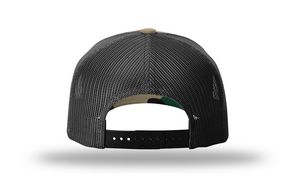 Green Camo/Black Blank Back View
