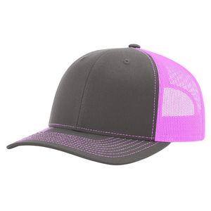 Charcoal Gray/Neon Pink Blank Angled View