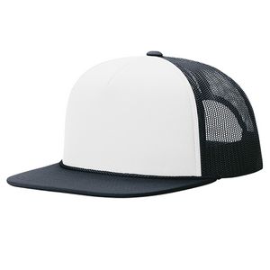 White/Navy Blue Blank Angled View