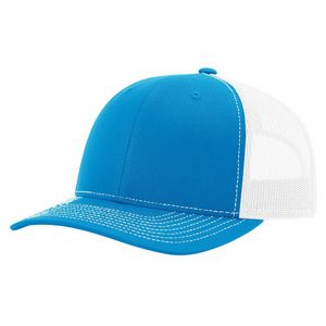 Cyan Blue/White Blank Angled View
