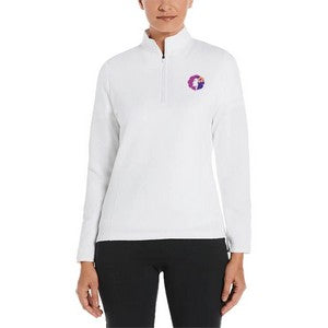 Callaway Diamond Quilted Fleece 1/4-Zip Ladies Pullover