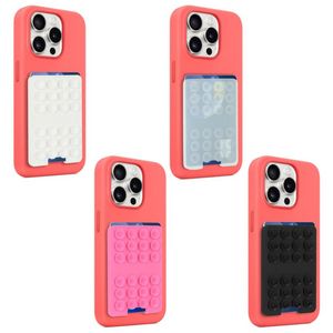 Silicone Suction Card Holder Phone Mount Wallet