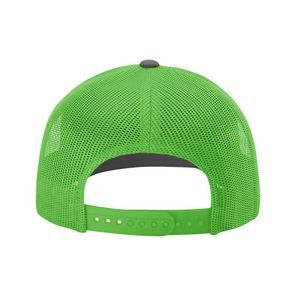 Charcoal Gray/Neon Green Blank Back View