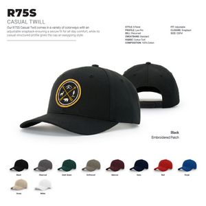 Richardson R75S Casual Twill Snapback Hat w/ Embroidery