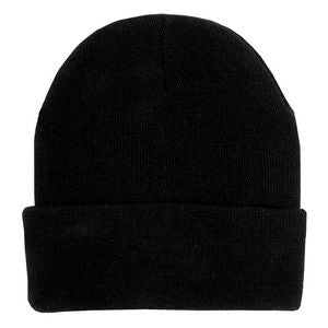 Knit Roll Cuff Beanie Cap