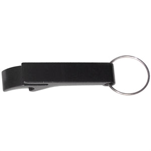Deluxe Plain Aluminum Can and Bottle Opener w/ Key Ring