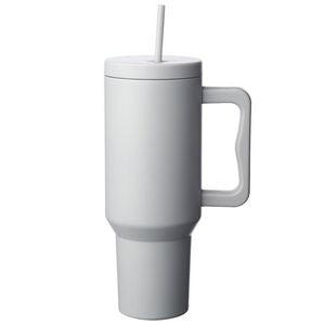 40 oz. Stainless Steel Travel Mugs w/ Handle & Straw Lid