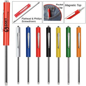 Reversible Screwdriver with Magnetic Top