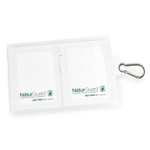 GoPac™ with NaturGuard™ Insect Repellent Wipes, with Carabiner, Label Imprint
