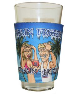 Premium Full Color Dye Sublimation Foam Pint Glass Sleeve Insulator