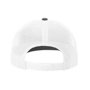 Charcoal Gray/White Blank Back View