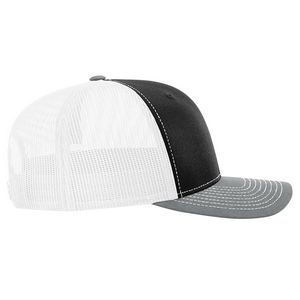 Black/White/Heather Gray Blank Side View