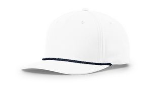 White/Navy Blue Blank Angled View