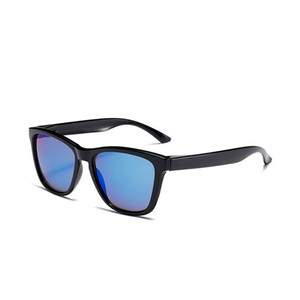 Black framed ice blue lens