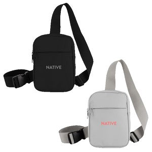 Crosscut Recycled PU Crossbody Bag