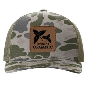 Richardson 112PFP Printed 5-Panel Snapback Trucker Hat w/Leatherette Adhesive Patches or Embroidery