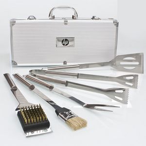 5pc Stainless Steel BBQ Grill Set w/ Carrying Case & Tools