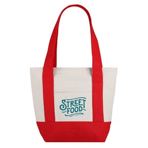 Small TJ Cotton Canvas Zippered Tote