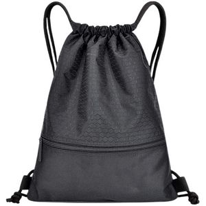 Football Shape Fabric Drawstring W/ Zipper